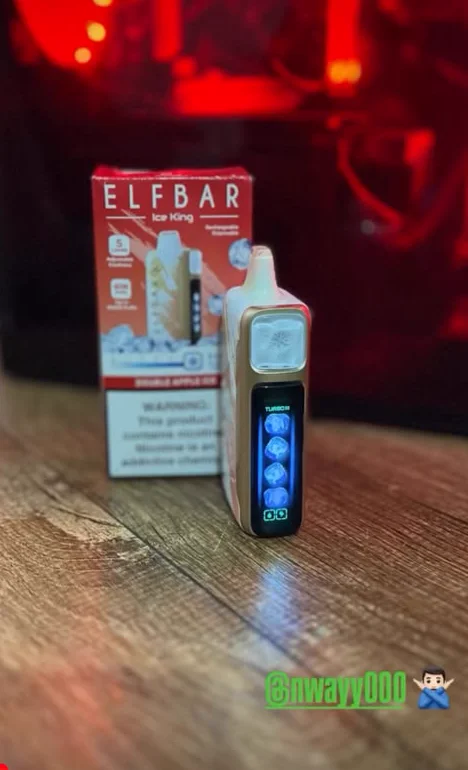 Elf Bar Ice King com a caixa, postado por cliente marcando a NWAY